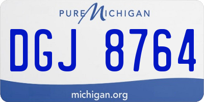 MI license plate DGJ8764