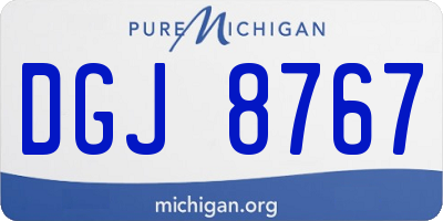 MI license plate DGJ8767