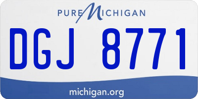 MI license plate DGJ8771
