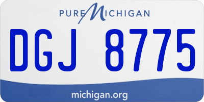MI license plate DGJ8775