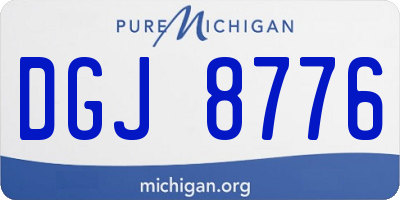 MI license plate DGJ8776