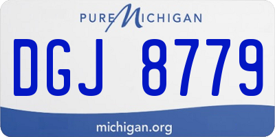 MI license plate DGJ8779