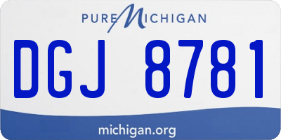 MI license plate DGJ8781