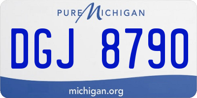 MI license plate DGJ8790