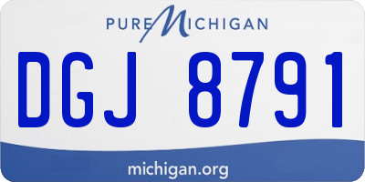 MI license plate DGJ8791