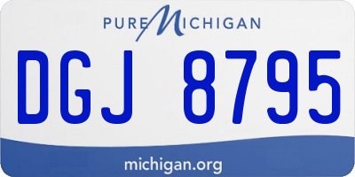 MI license plate DGJ8795