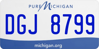 MI license plate DGJ8799