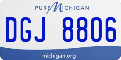 MI license plate DGJ8806