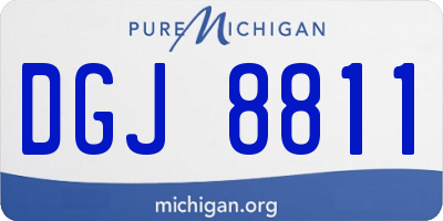 MI license plate DGJ8811