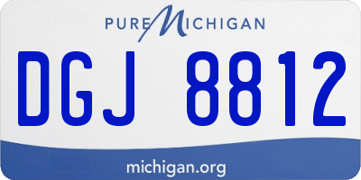 MI license plate DGJ8812