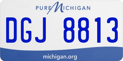 MI license plate DGJ8813