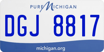 MI license plate DGJ8817
