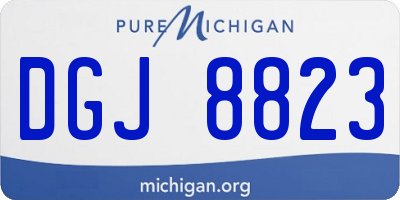 MI license plate DGJ8823