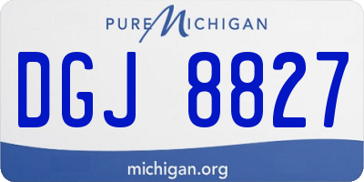 MI license plate DGJ8827