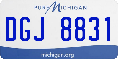MI license plate DGJ8831