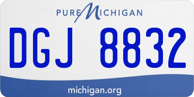 MI license plate DGJ8832