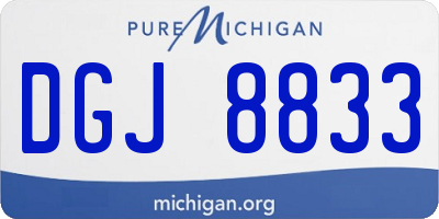 MI license plate DGJ8833