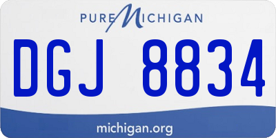 MI license plate DGJ8834