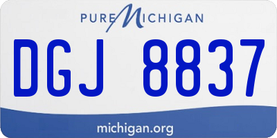 MI license plate DGJ8837