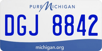 MI license plate DGJ8842