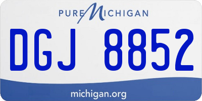 MI license plate DGJ8852
