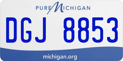 MI license plate DGJ8853