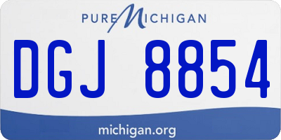 MI license plate DGJ8854