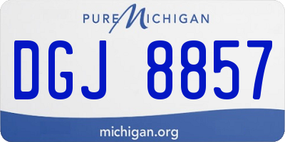 MI license plate DGJ8857