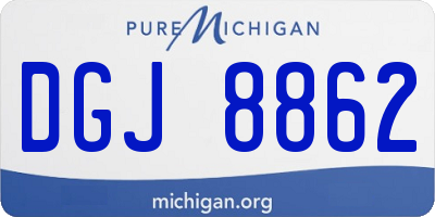 MI license plate DGJ8862