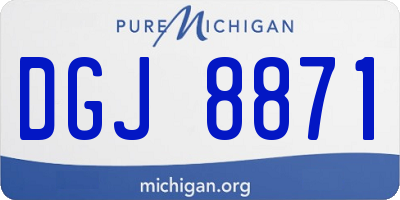 MI license plate DGJ8871