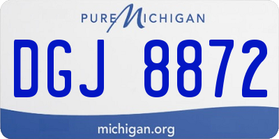 MI license plate DGJ8872