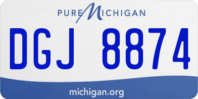 MI license plate DGJ8874