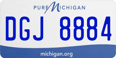 MI license plate DGJ8884
