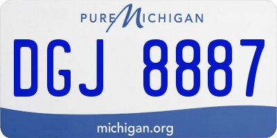 MI license plate DGJ8887