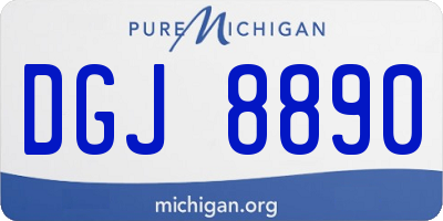 MI license plate DGJ8890