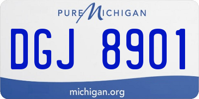 MI license plate DGJ8901