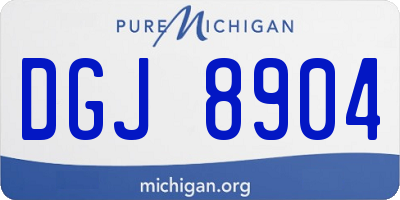 MI license plate DGJ8904