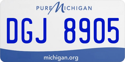 MI license plate DGJ8905