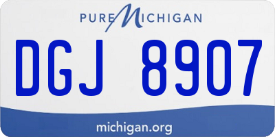 MI license plate DGJ8907