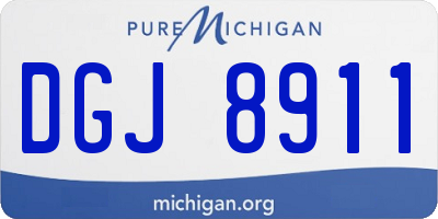 MI license plate DGJ8911