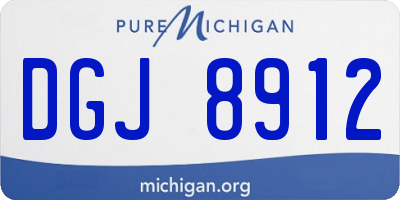 MI license plate DGJ8912