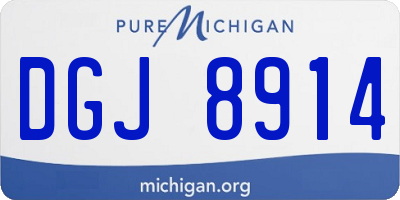 MI license plate DGJ8914