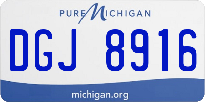MI license plate DGJ8916