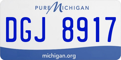 MI license plate DGJ8917