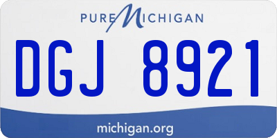 MI license plate DGJ8921