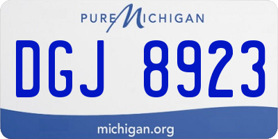 MI license plate DGJ8923