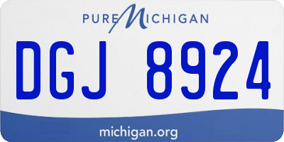 MI license plate DGJ8924