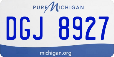 MI license plate DGJ8927