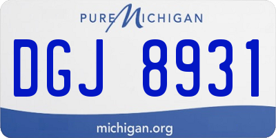 MI license plate DGJ8931