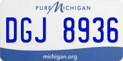 MI license plate DGJ8936